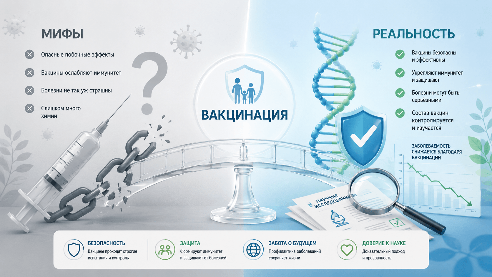 Побочные действия вакцин: мифы и реальность