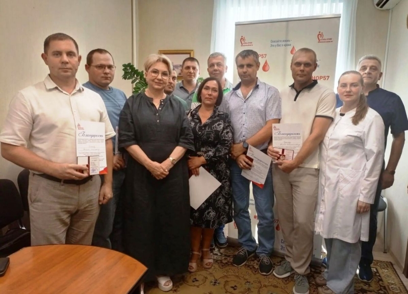 Орловская область увеличила число почётных доноров